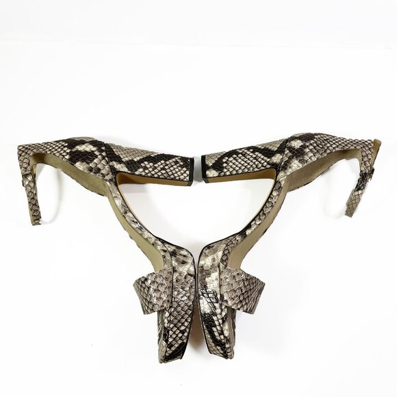 VINCE CAMUTO Sathina Snakeskin Embossed Leather High Heel Sandals 7.5M - Picture 9 of 10